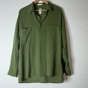 Burma Bilas Green Vintage Button Down